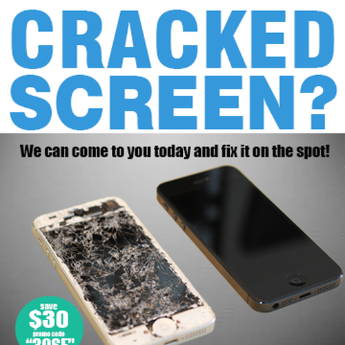 Create a flyer for Eden. Empowering people with cracked screen repair! Ontwerp door BeCr8tive