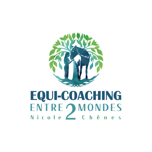 Design vincitore del contest "création d'un logo intégrant le cheval, l'humain et la nature dans l'esprit chamanique"