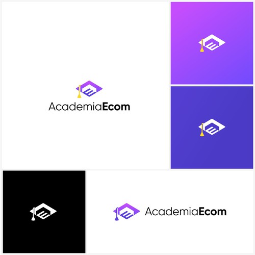 Academia Ecom - Logo For Online Ecommerce Learning Center Design by @fakfokhufu