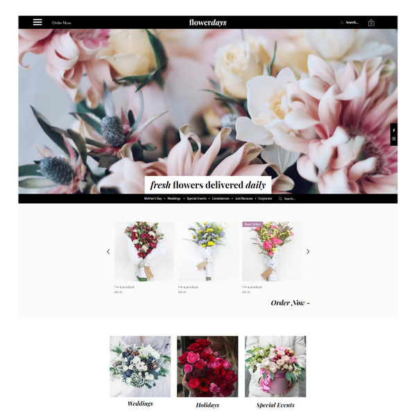Flower Delivery Service & eCommerce Store - Built on Wix