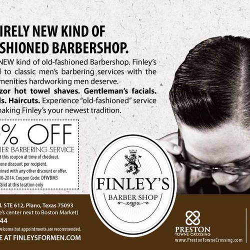 Create An Ad For Finley S Barber Shop Postkarten Flyer