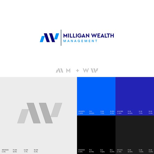 Simple elegant logo to attract clients for wealth manager Design by Wajahat_designs