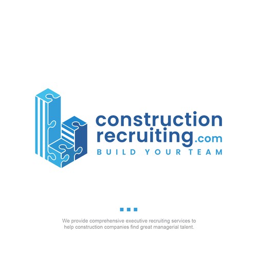 constructionrecruiting.com logo to appeal to construction companies who need to find great talent Design by gigigraphic