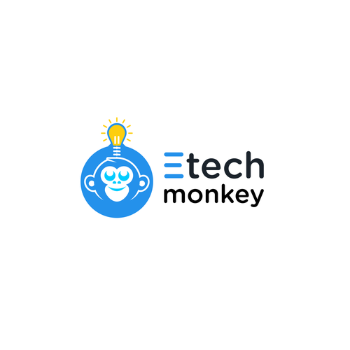 Design a bright, fun logo for a technology and sustainability blog with a monkey mascot! Design by symphony™