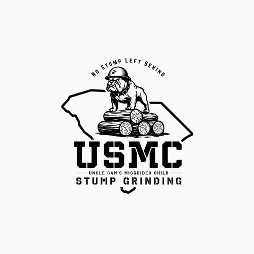 "Uncle Sam's Misguided Child - USMC Stump Grinding" winning 