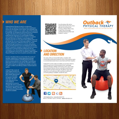 Help Outback Physical Therapy with a new brochure design-ontwerp door magnificent 7&co