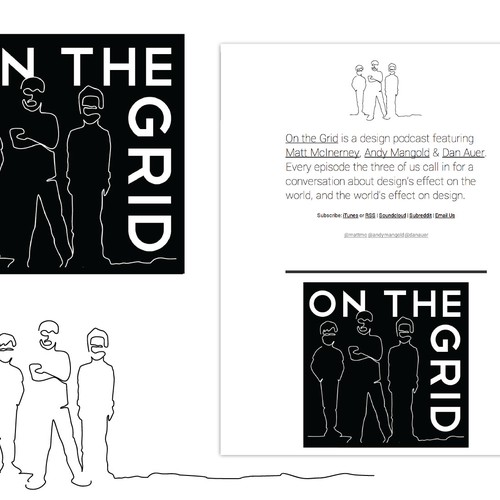 Create cover artwork for On the Grid, a podcast about design Design by Design Kazoo