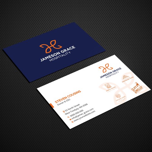 Create a modern and clean business card for a parent company with 4 subsidiaries Design by VIVID_Design.