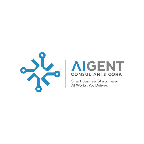 AI Agent Company: Appealing to small to medium sized businesses. Design by atmeka