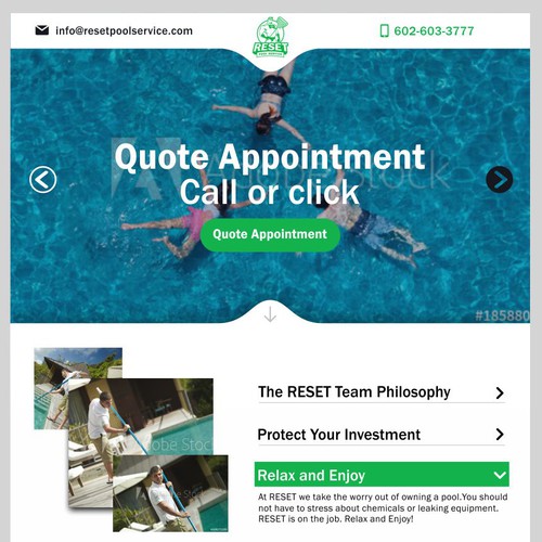 Pool Service Website for Heroes of Pool Industry-ontwerp door David Jispace