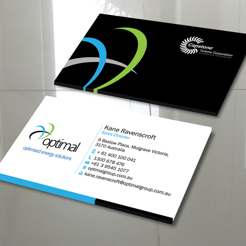 Create new business cards for Optimal Group Diseño de bleubird