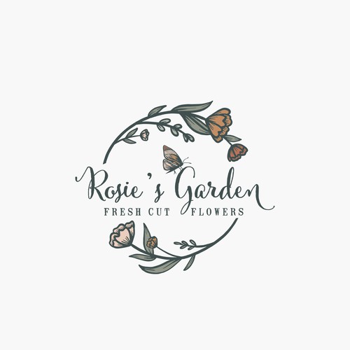 50 S Vintage Logo For A Home Grown Cut Flowers For Rosie S Garden