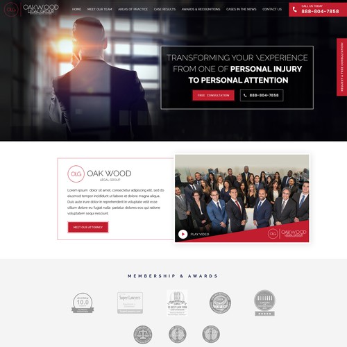 Car Accident Lawyer Landing Page, Mini Site Design von white label warriors