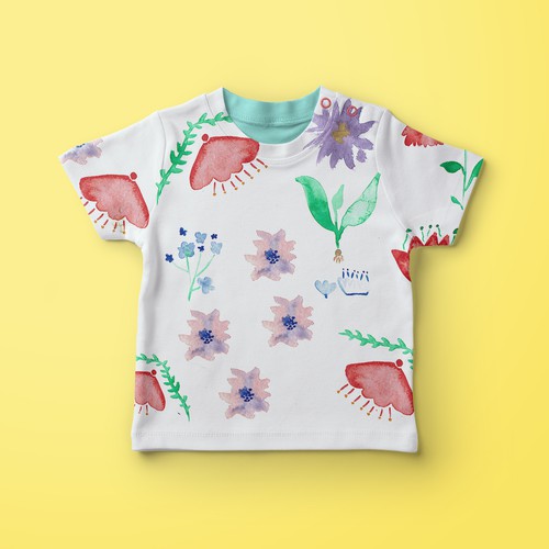 Illustrations to print onto a baby clothing- onesie, nursing cover, headbands, leggings..etc Design by PetraS_