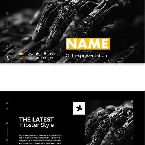 Re Design Black and White Webinar Presentation Design by DomeyFarid