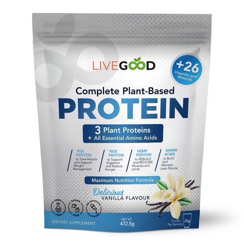 ***GUARANTEED PRIZE*** - LABEL DESIGN for Protein Powder -*****NEW***** Design by ag16