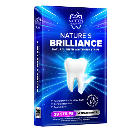 Natural Design Needed for Nature's Brilliance Whitening Strips Design by rembrandtjurin