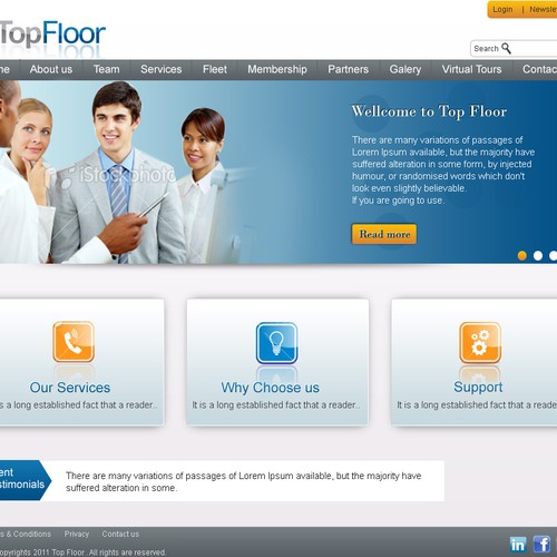 website design for "Top Floor" Limited Design by Usersxp