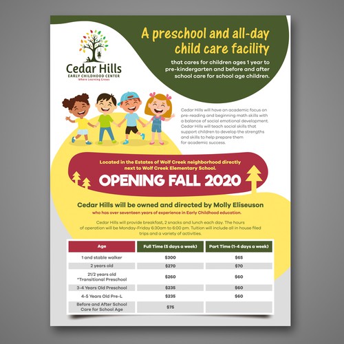 Preschool Flyer Design por Dzhafir