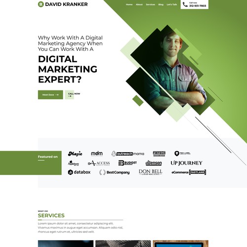 Digital Marketing Site Redesign Design by Vectogravic