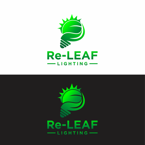 Re-LEAF Lighting logo Diseño de goendil