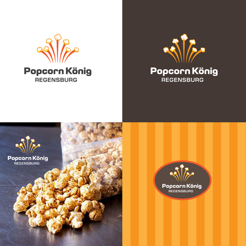 Logo design for the Popcorn King! Design by dennisdesigns