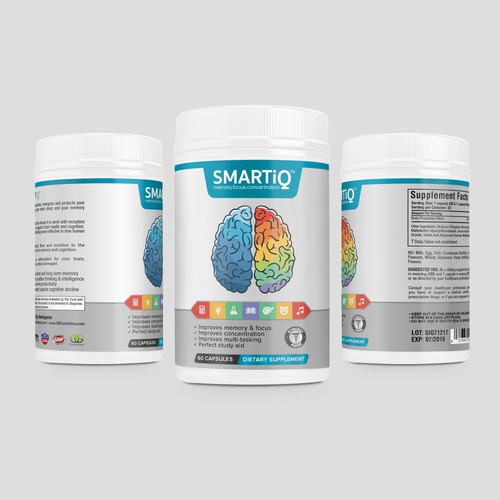 Brain Supplement Label Design-ontwerp door DesignSBS