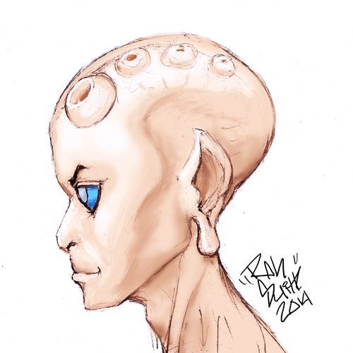 Alien main character design for a movie Design by RAHLISTIC