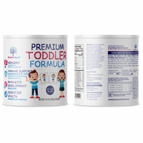 Toddler Formula Label Redesign Design by FXSammy