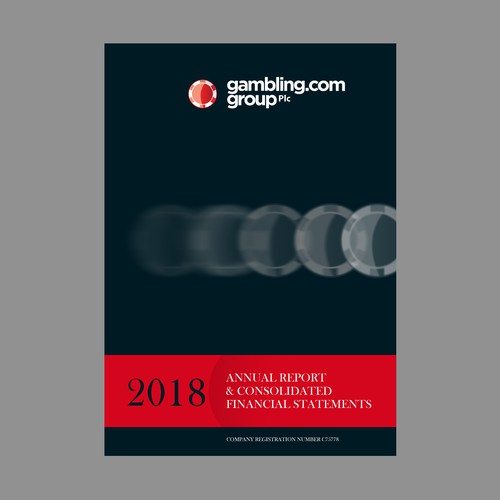 Annual Report Cover for Gambling.com Group Diseño de Marco Davelouis