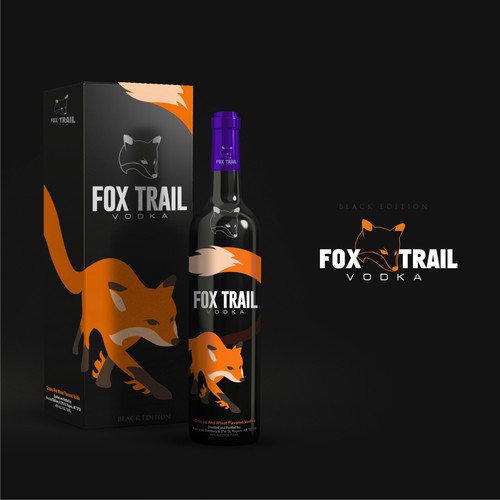Create a vodka label for Fox Trail Distillery Diseño de ae_ananda