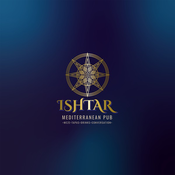 Design realizzato da mikefndo intitolato "Ishtar Mediterranean Pub & Restaurant Logo"