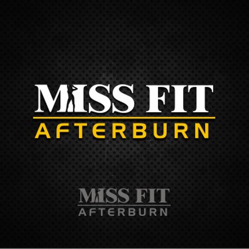 Create a strong woman´s only fitness logo for miss fit afterburn