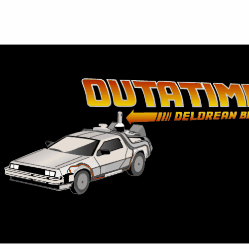 back to the future logo car