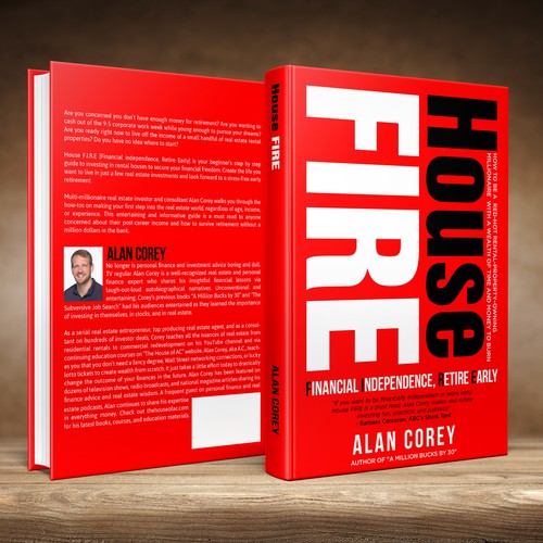 Eye-catching BOOK COVER with REAL ESTATE and EARLY RETIREMENT focus Design by studio02