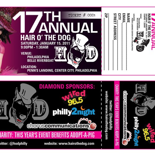 Black Tie Event Ticket Design Design by kyLE27