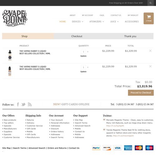 Vape Point Shop & Bar WEB design Design by Plamen.me