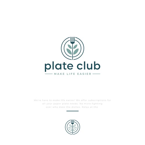 "I created the first paper plate subscription company logo!" - Your next claim to fame Design by D Better Design