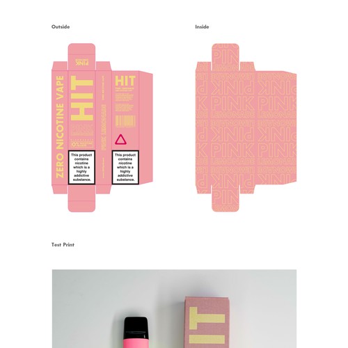 Vape Box in the style of Sugar Free Red Bull Design by luisashala