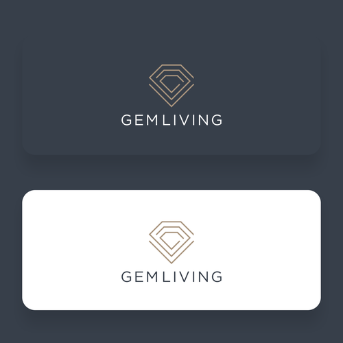 Geometrical, minimalist, modern brand design for Gem Living Design by Dadi Duit™