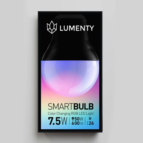 We need to create a sophisticated package for smart lamps. Design by Dimanist