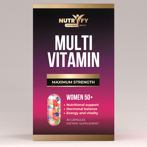 Design a premium packaging for Multivitamin for women 50+ brand for Nigerian Consumers Design by ilonaGi