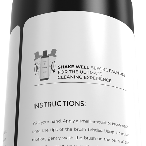 Minimalist Label for a luxury brand of cosmetic brush washes Design by KS BOY