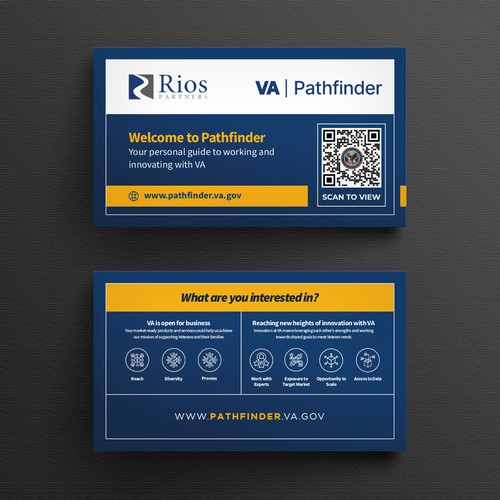 QR Code Handout Card for Veteran Care Innovation Design by artomoro ™