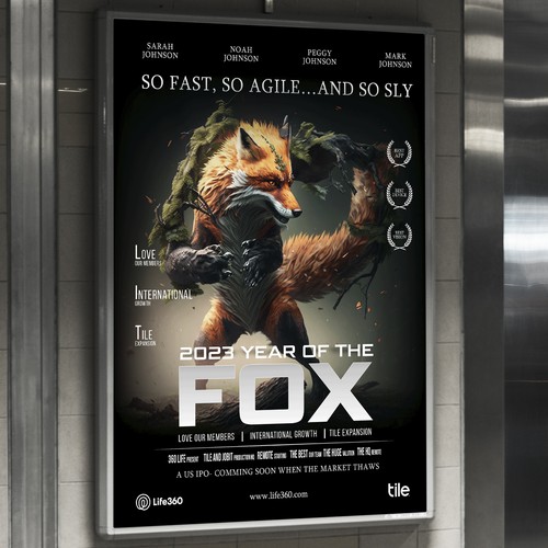 Life360 2023 Year of the Fox Poster Design by Sketch Media™