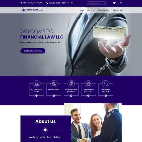 Debt Collection Website Design by Creative GS