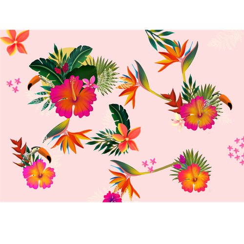 Tropical Fabric Print - Textile Designers & Illustrators Los Angeles fashion brand needs your designs Design by ash00 Designs