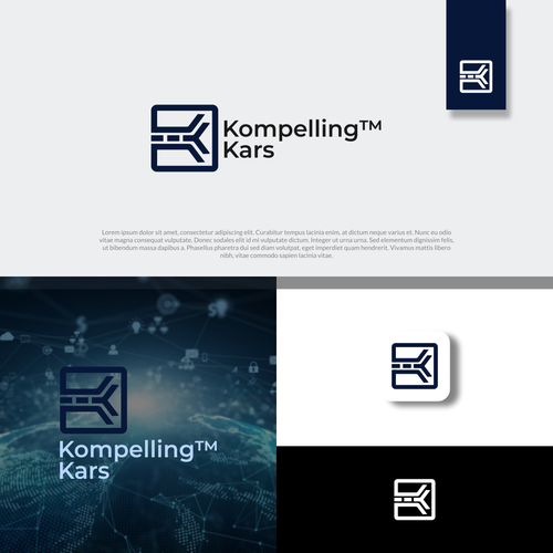 Kompelling™ Kars Brand Logo Design Diseño de Deep Ocean ✨