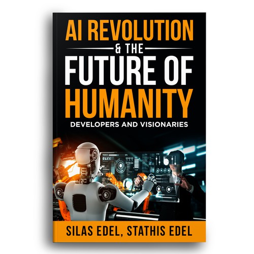 Futuristic AI Book Cover - AI vs Humans/Dark Design by Bigpoints