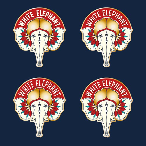 VectorilaさんのWhite Elephant Logoデザイン